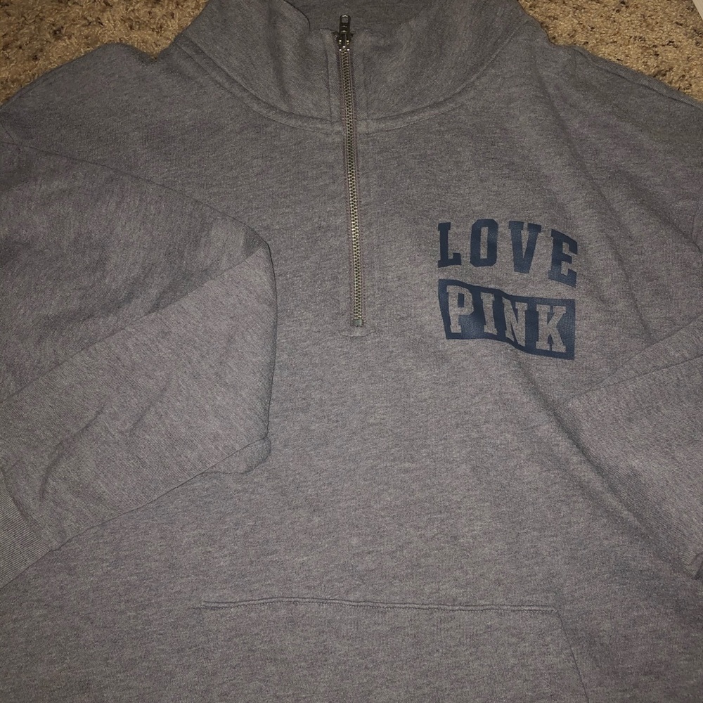 PINK sweatshirt 1/4 zip